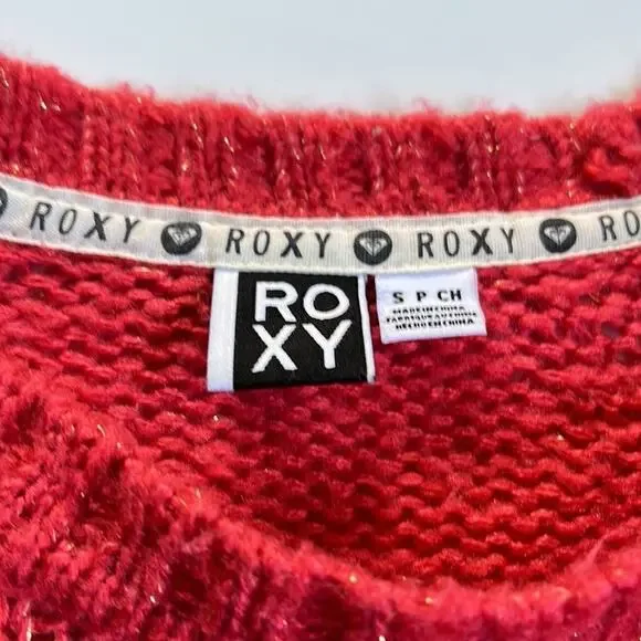 Roxy Shimmer Sweater Coral/Pink Size Small - Picture 3 of 3